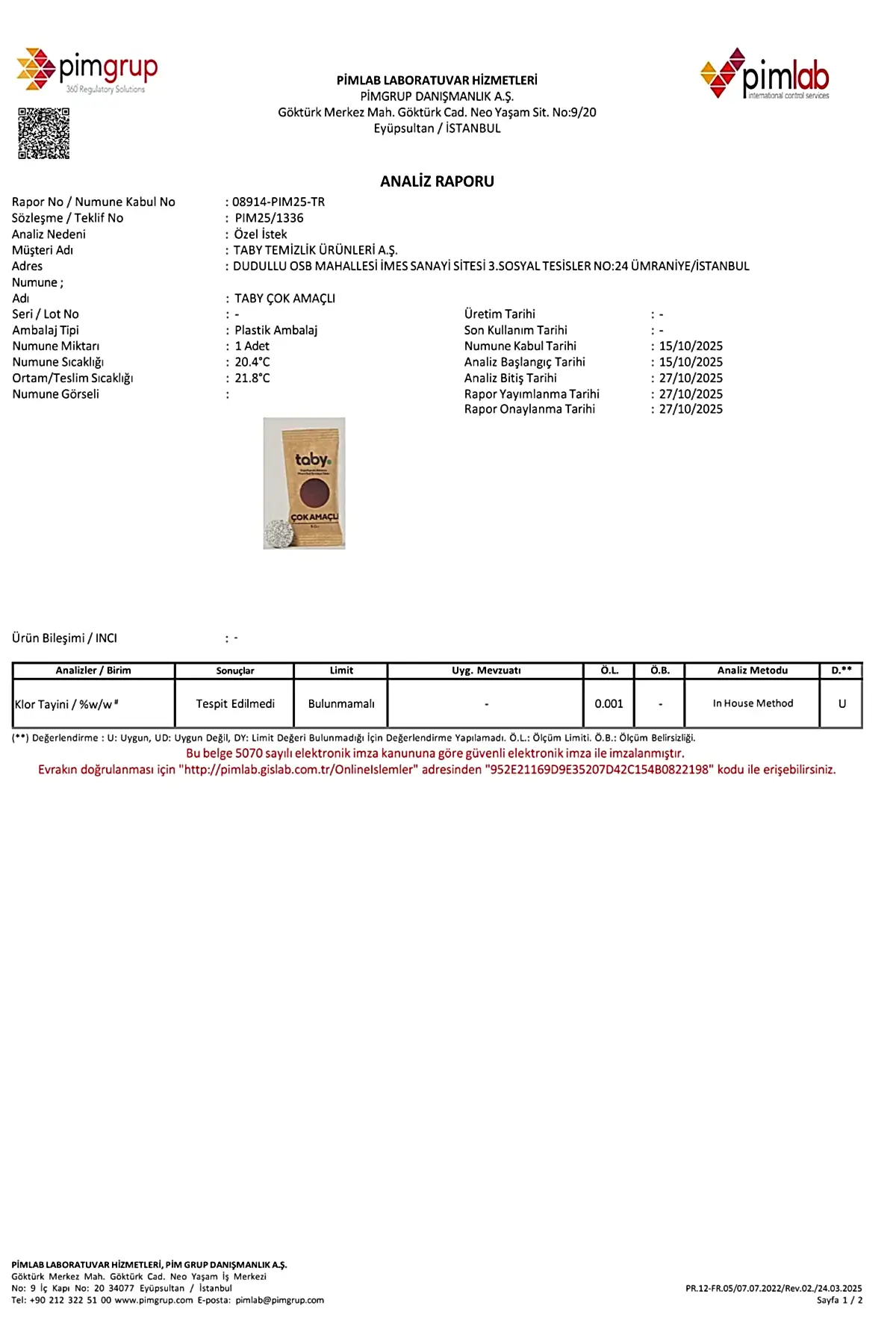 Çok Amaçlı-Klor - Kapak