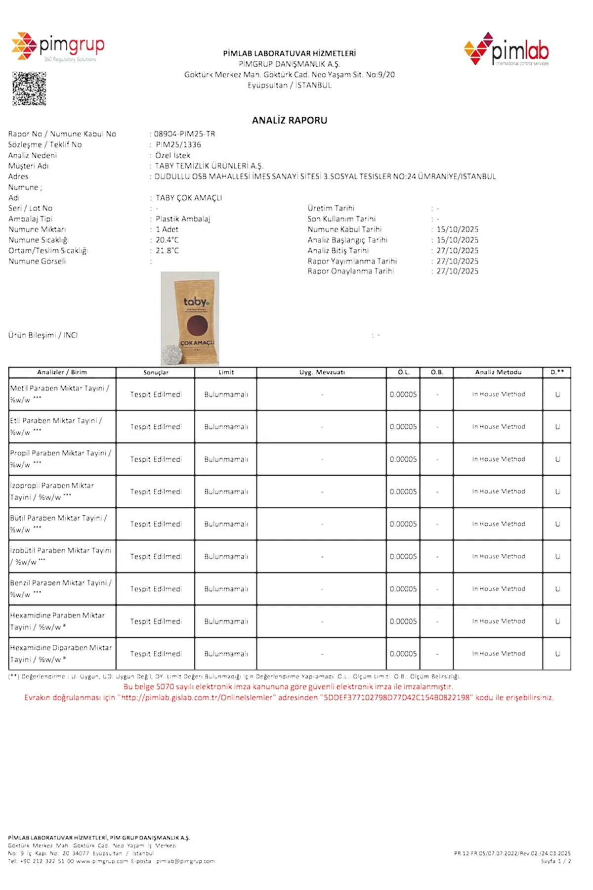 Çok Amaçlı-Paraben - Kapak