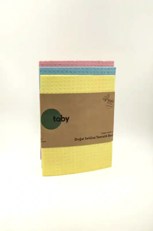 Doğal Selüloz Temizlik Bezi 3'lü